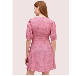 Kate Spade Women's Pink Chilled Watermelon Meadow Wrap Mini Dress Size 8 NWT